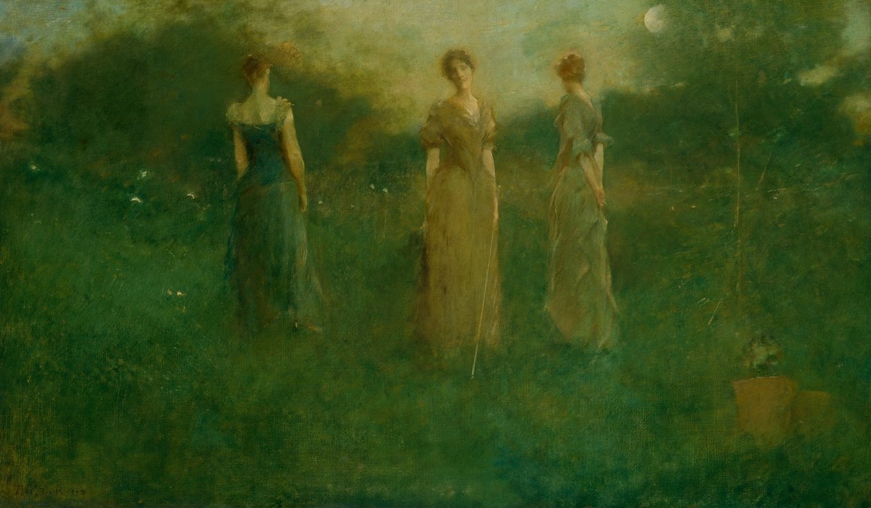 Bahçede, 1892-1894. by Thomas Wilmer Dewing