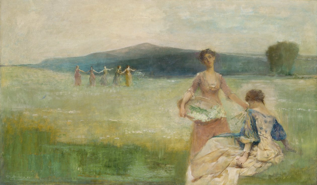 Bahar, 1890. by Thomas Wilmer Dewing