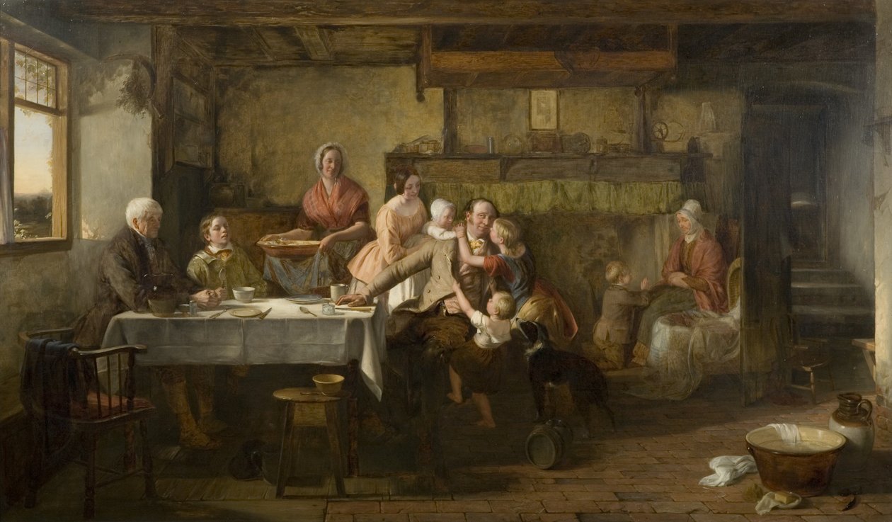 İyi geceler (panelde yağ) by Thomas Webster