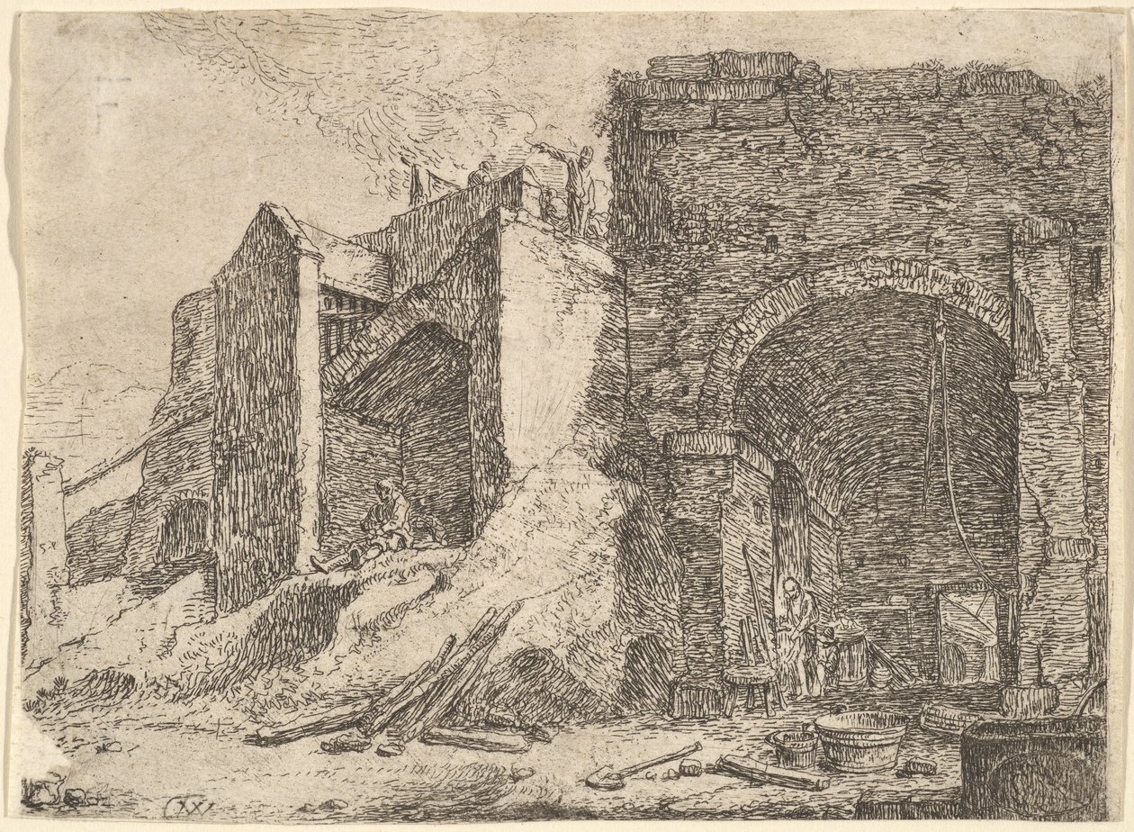 Forge, 17. yüzyıl. by Thomas Wijck