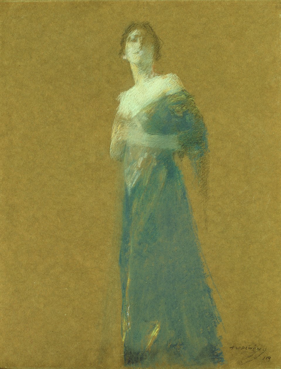 Mavili Kadın by Thomas Wilmer Dewing
