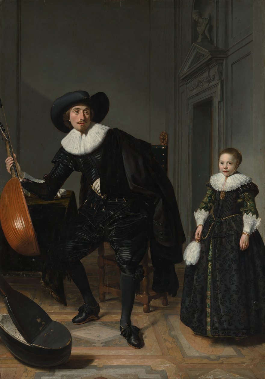 Bir Müzisyen ve Kızı, 1629. by Thomas de Keyser