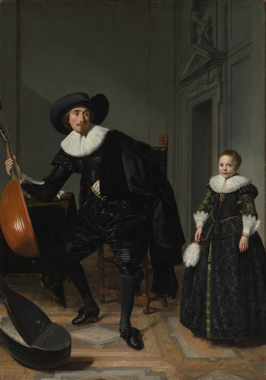 Bir Müzisyen ve Kızı by Thomas de Keyser