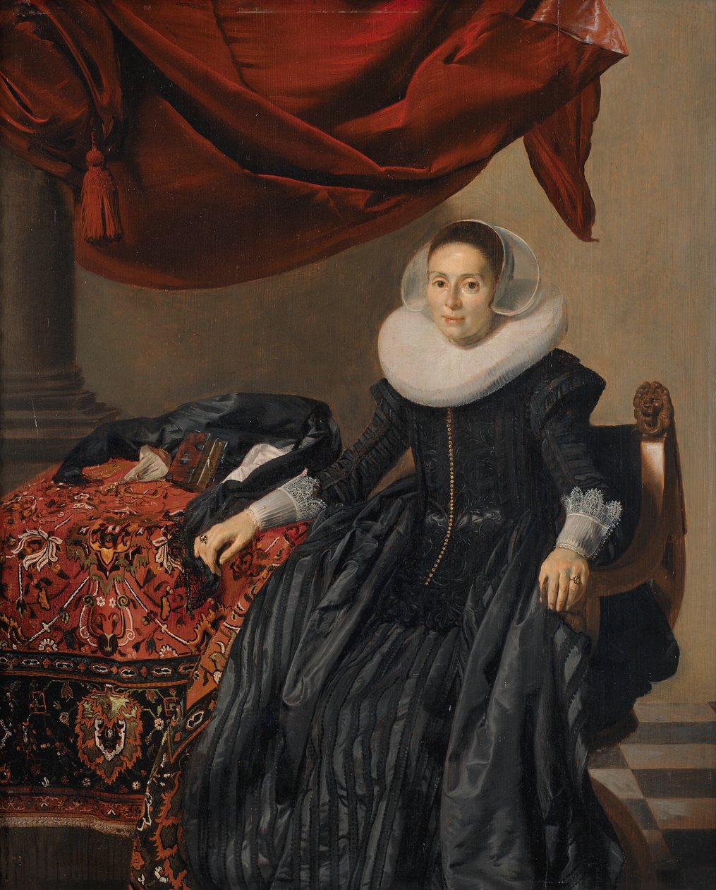 genç bir kadın portresi by Thomas de Keyser