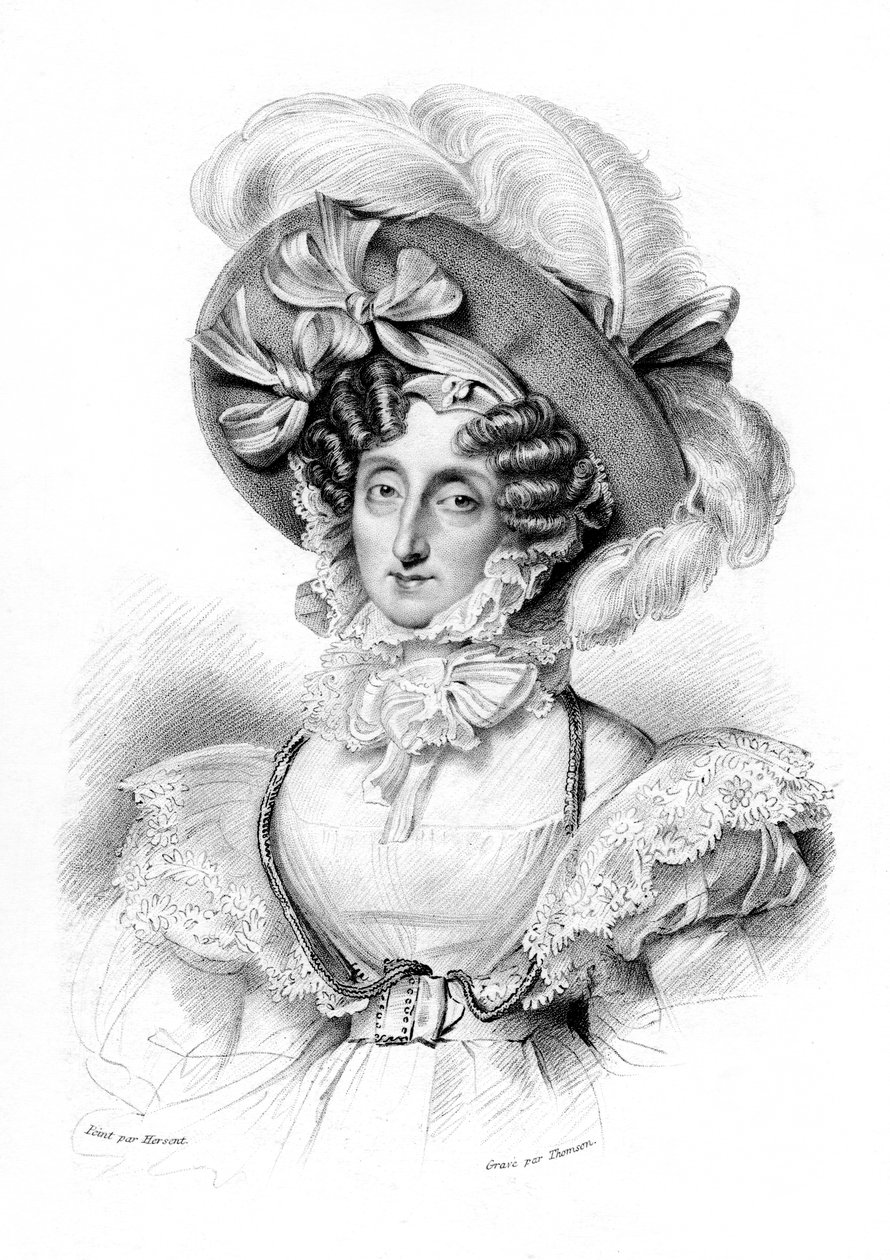 İki Sicilyalı Maria Amalia, 19. yüzyıl. by Thomson