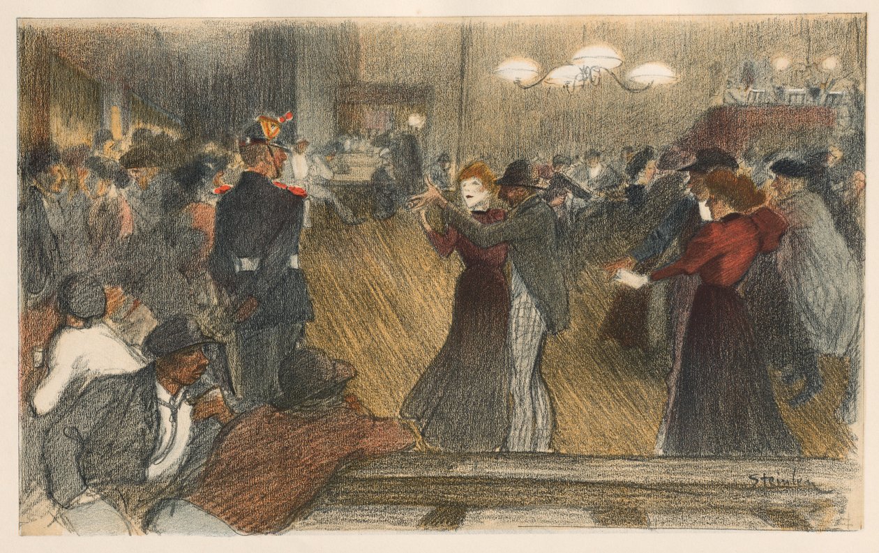 Bal de Barriere, 1898. by Théophile Alexandre Steinlen