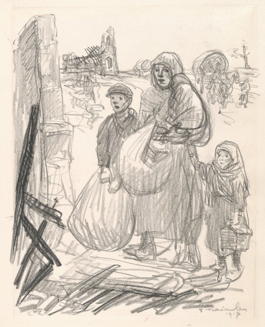 Burada, evde!, 1916. by Théophile Alexandre Steinlen