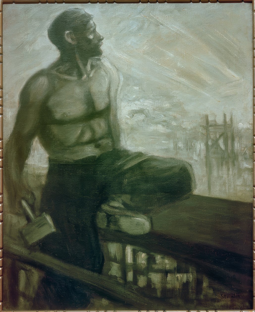 Limanın üstündeki marangoz by Théophile Alexandre Steinlen