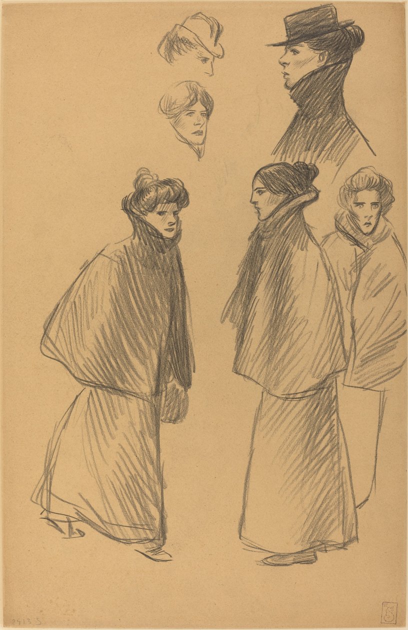 Figür Çalışmaları [rekto] by Théophile Alexandre Steinlen