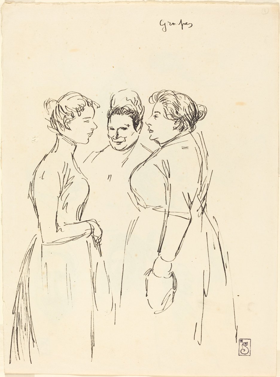 Dedikoducu Kadınlar, 19. yüzyılın sonu - 20. yüzyılın başı. by Théophile Alexandre Steinlen