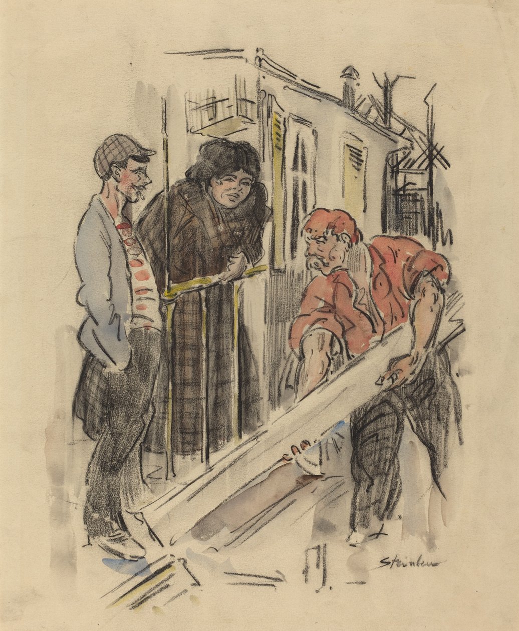 Dedikodular, 19. yüzyıl sonu - 20. yüzyıl başı. by Théophile Alexandre Steinlen