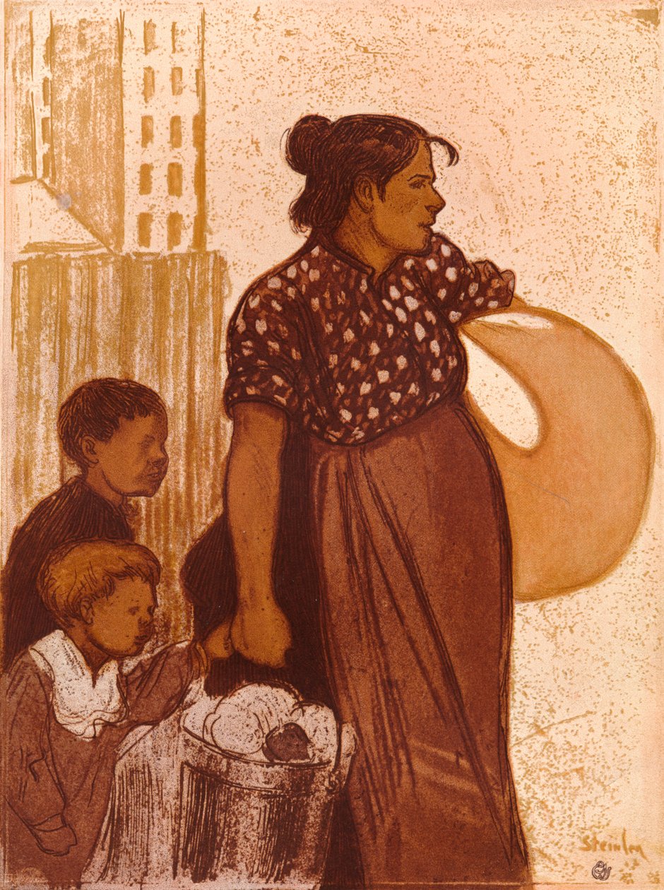 Çamaşırcı, 1900 civarı by Théophile Alexandre Steinlen