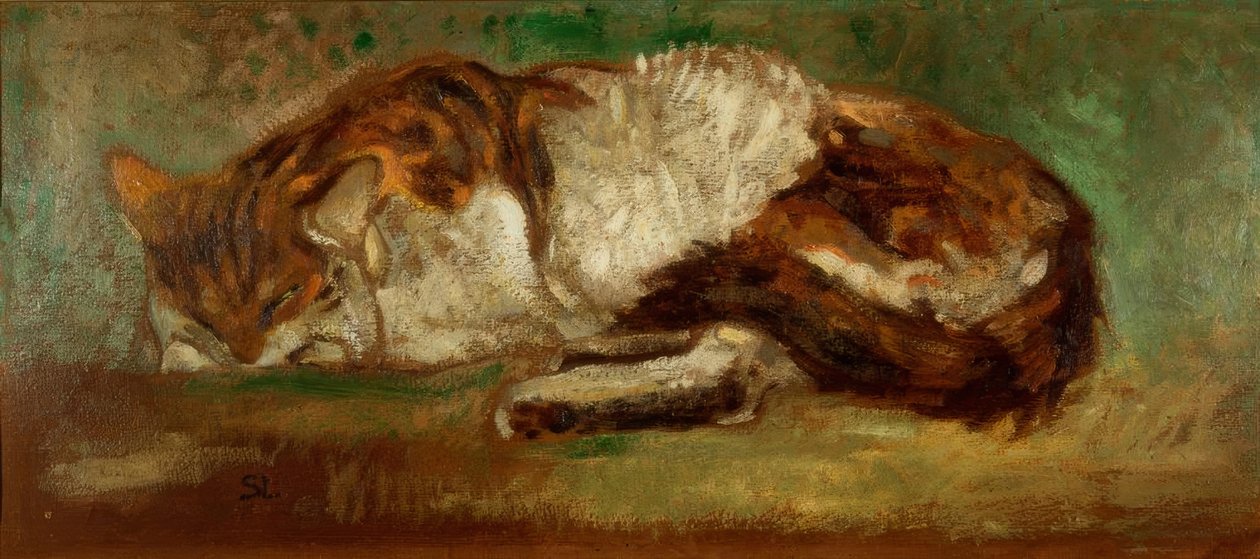 Th. A. Steinlen, uyuyan kedi by Théophile Alexandre Steinlen