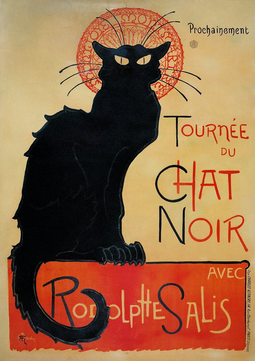 Kara Kedi Turu by Théophile Alexandre Steinlen