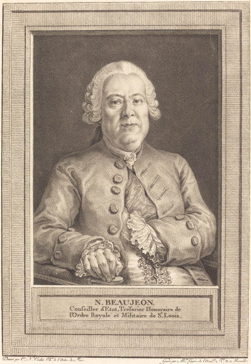 N.Beaujeon by Thérèse Éléonore Lingée after Charles Nicolas Cochin II