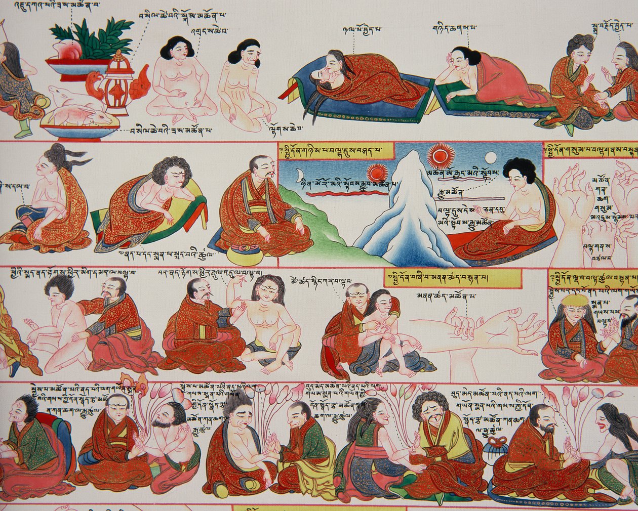 Tibet tıbbı üzerine el yazması (389729 detayı) by Tibetan School