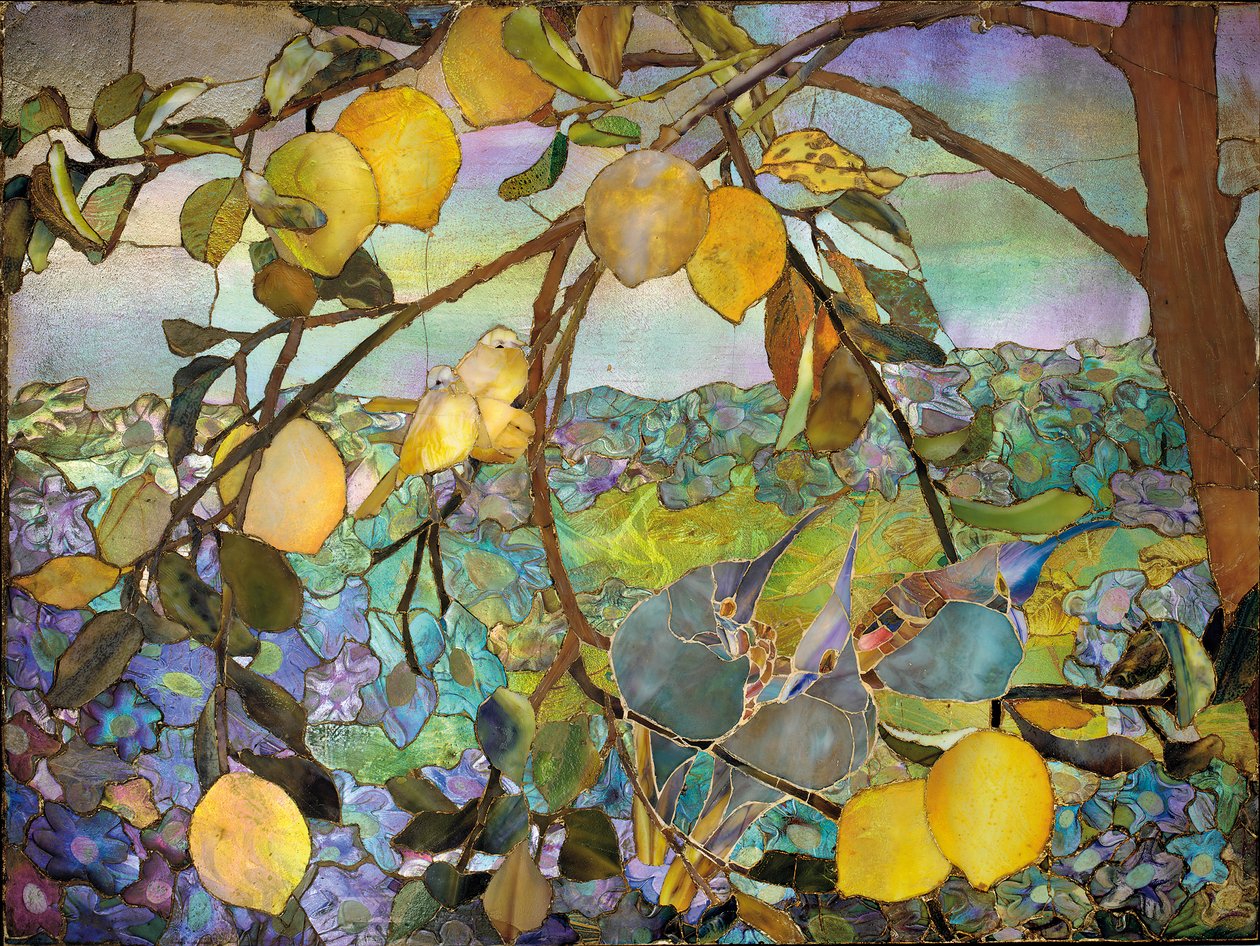 Favrile mozaik pano, c.1910 by Tiffany Studios