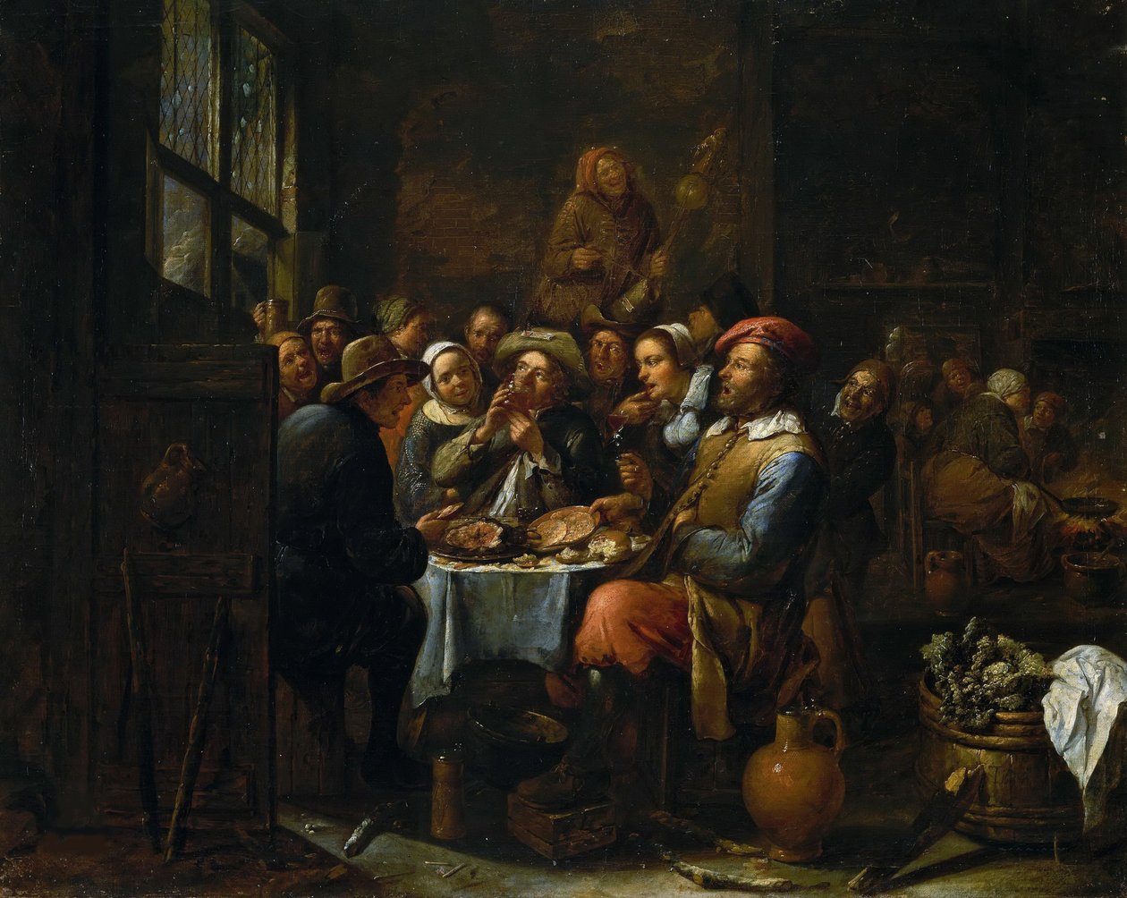 Bir Taverna İçi, c. 1650-1660. by Tilborgh