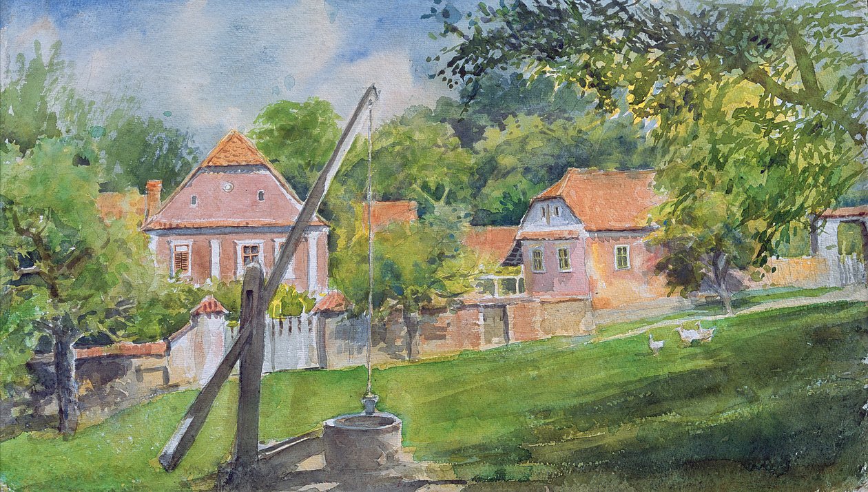 Mesendorf, Transilvanya, 2001 (kağıt üzerinde wc) by Tim Scott Bolton