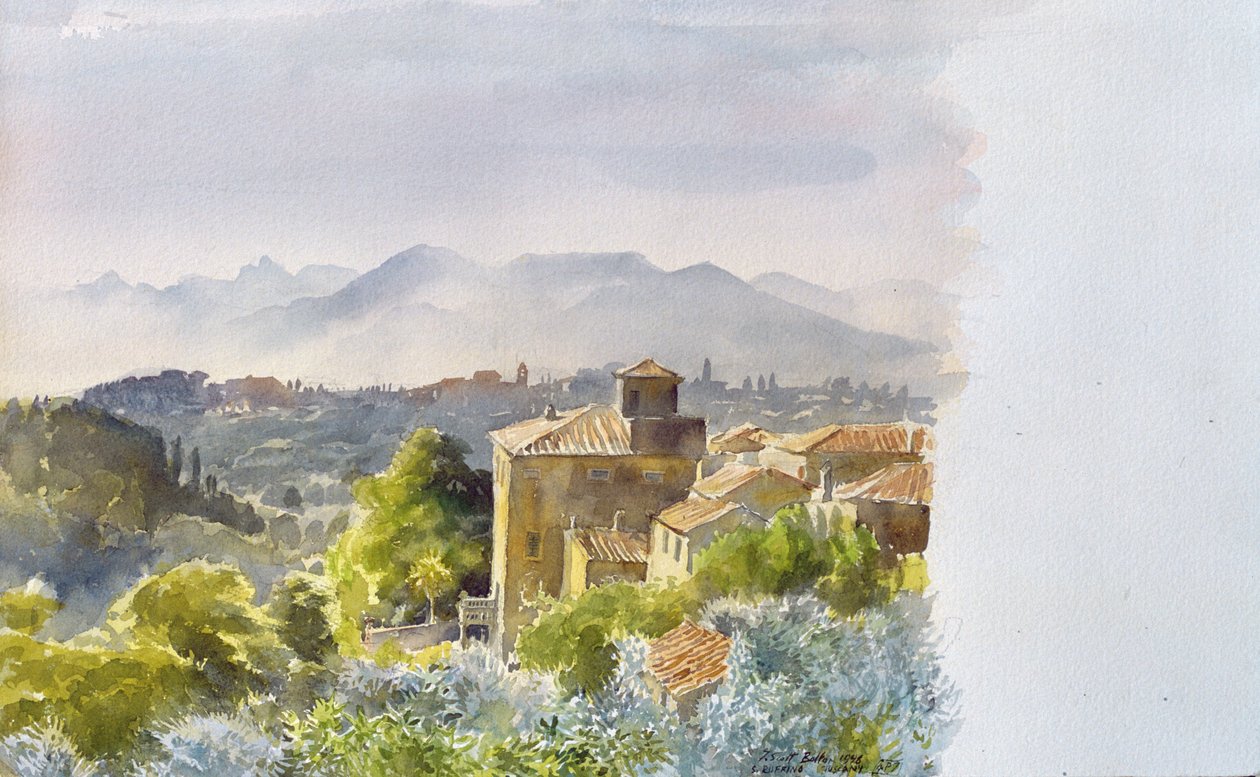 San Ruffino, Casciani, Toskana, 1998 (kağıt üzerinde wc) by Tim Scott Bolton