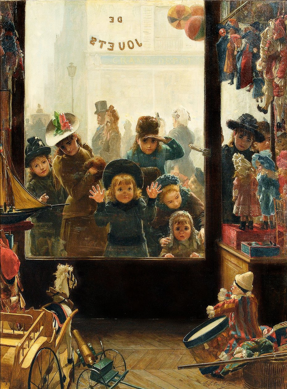 Oyuncakçı Penceresi by Timoleon Marie Lobrichon