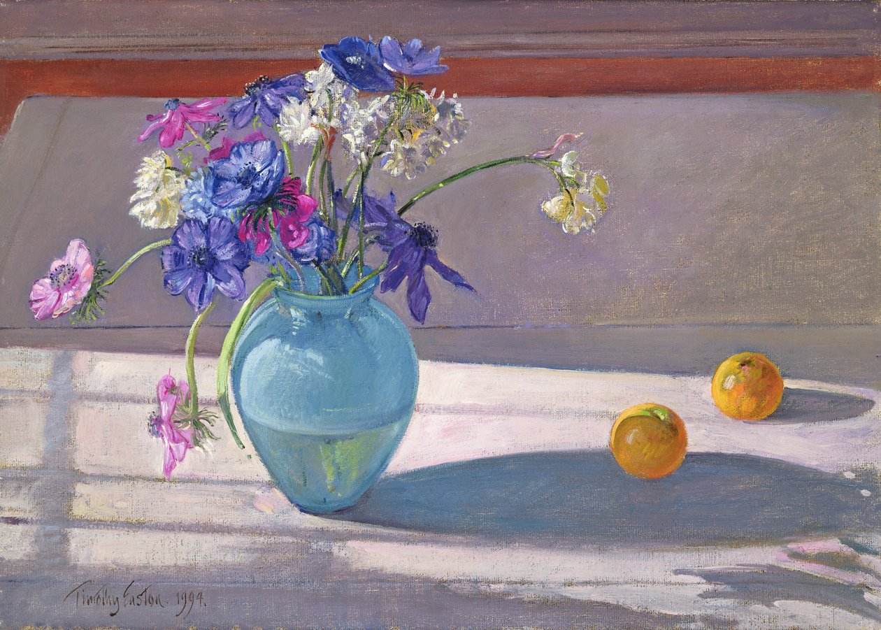 Anemonlar ve Mavi Cam Vazo, 1994 by Timothy Easton
