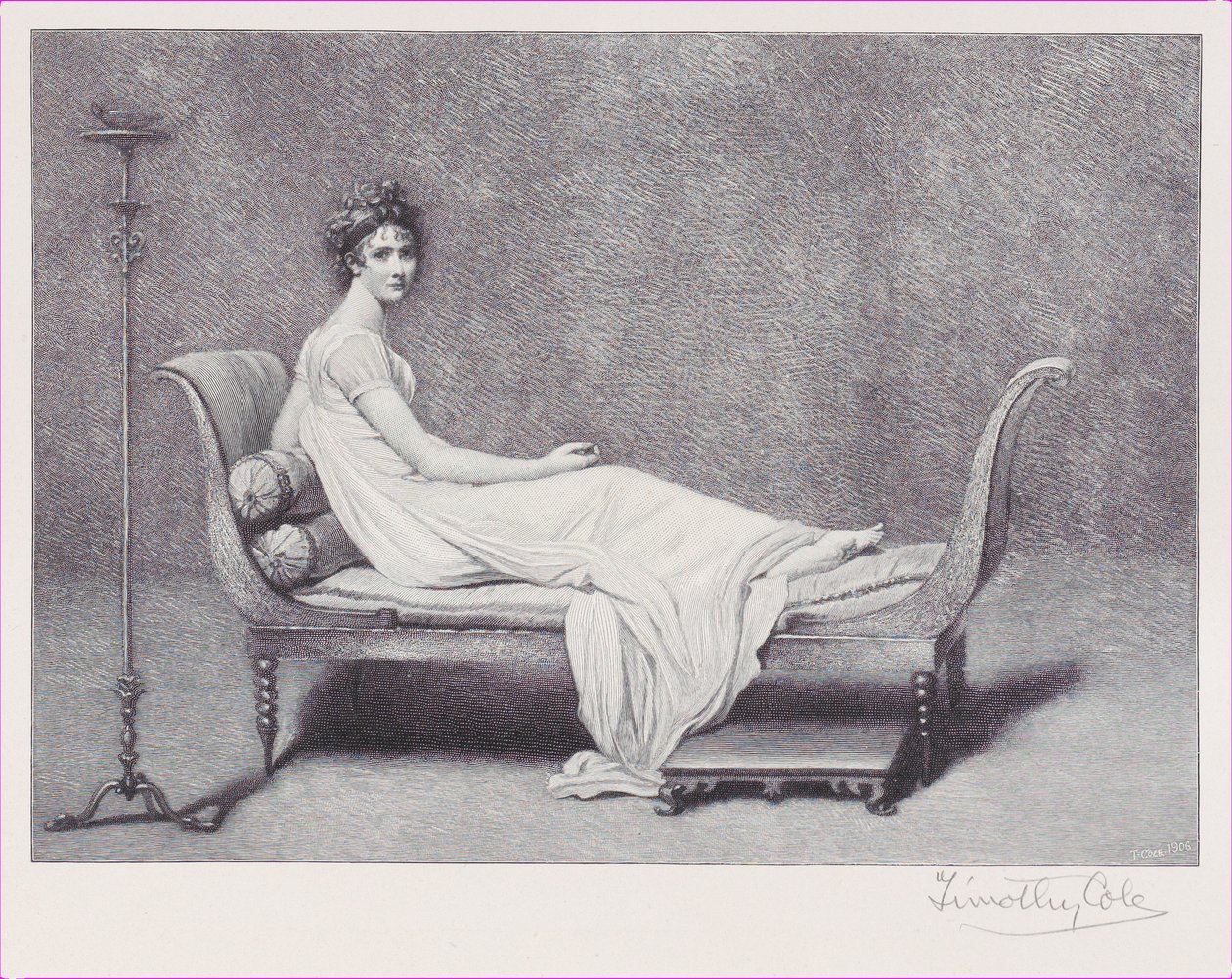 Madam Recamier, 1909., 1909. by Timothy Cole