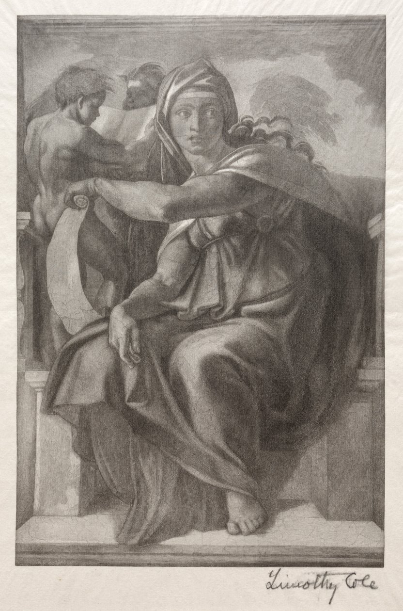 Eski İtalyan Ustalar: Delphian Sibyl, 1890. by Timothy Cole