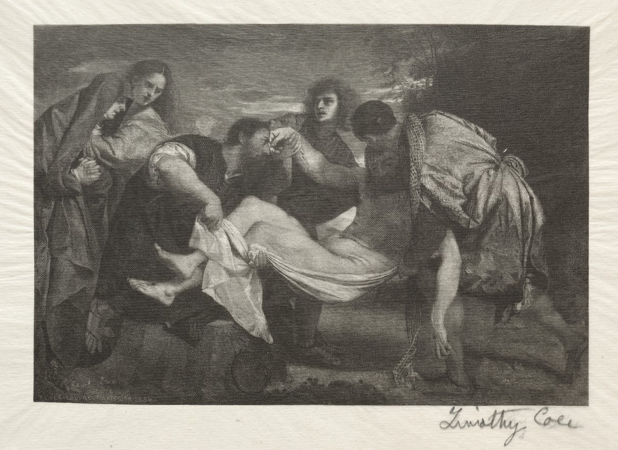 Eski İtalyan Ustalar: Entombment, 1889. by Timothy Cole