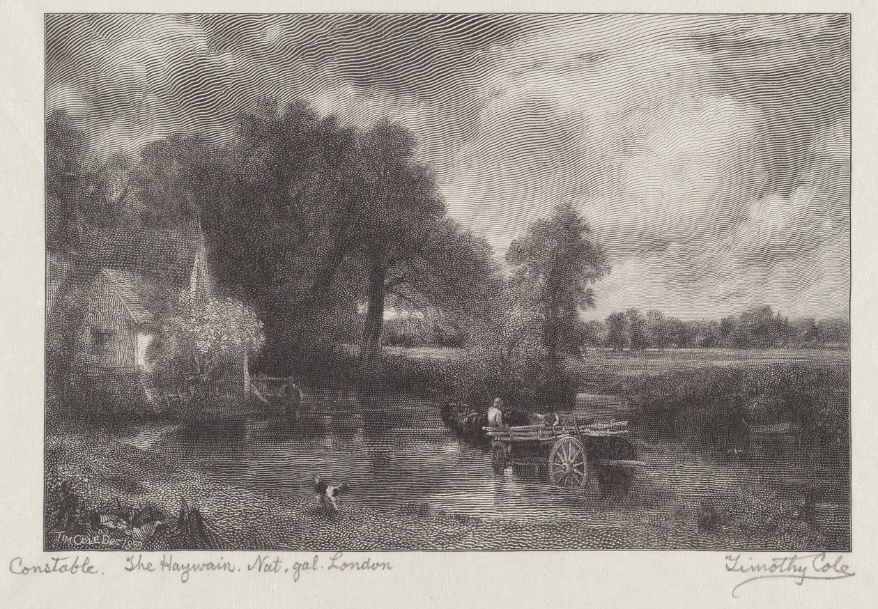 Haywain by Timothy Cole after John Constable