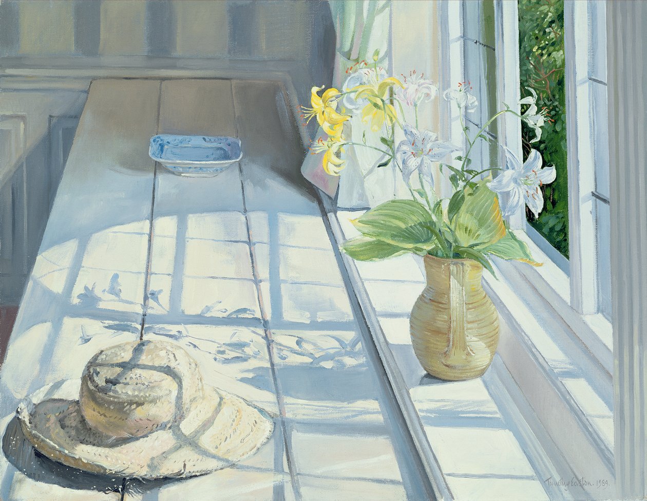 Zambaklar ve Hasır Şapka by Timothy Easton