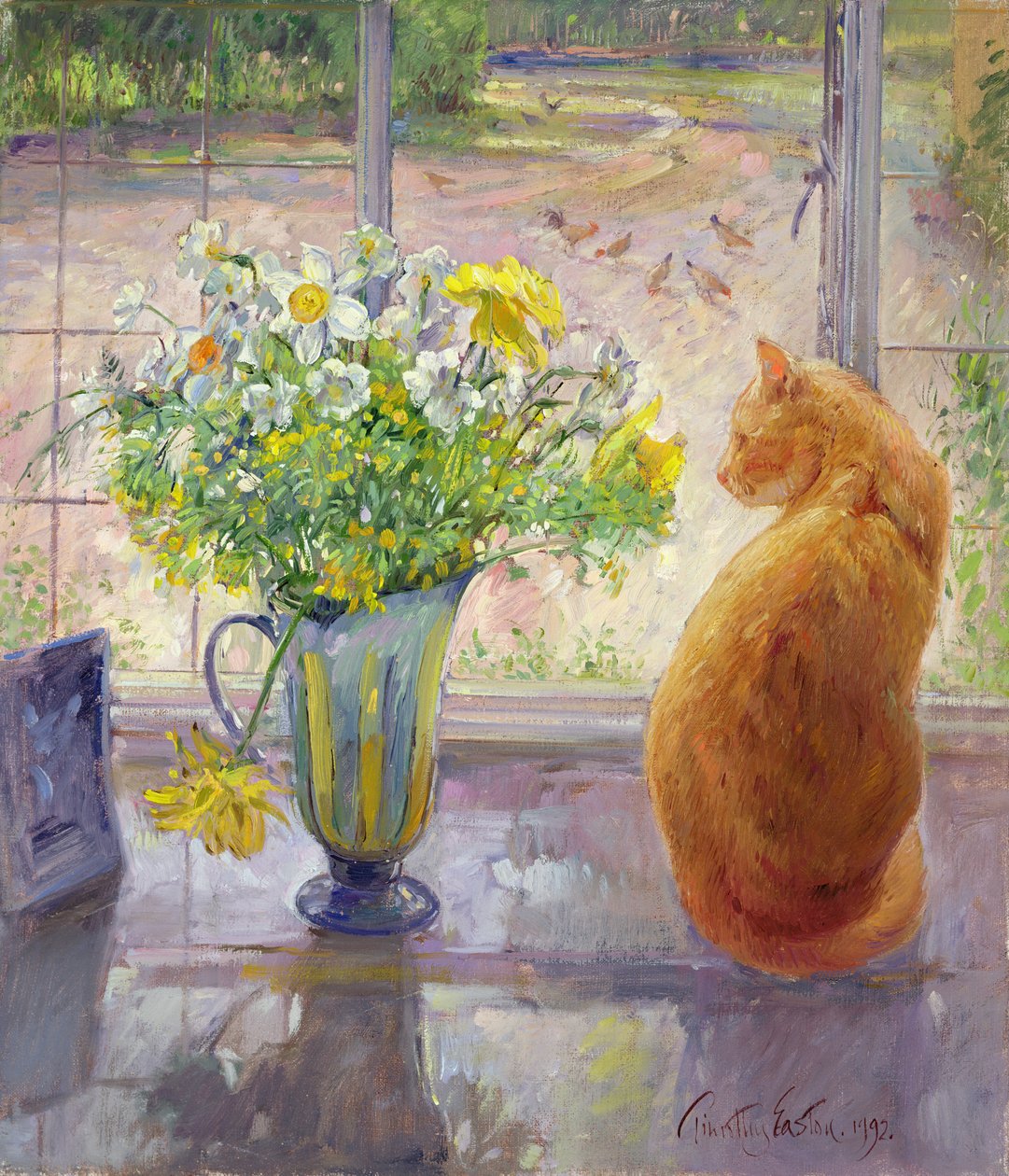 Bahar Çiçekli Çizgili Sürahi, 1992 by Timothy Easton