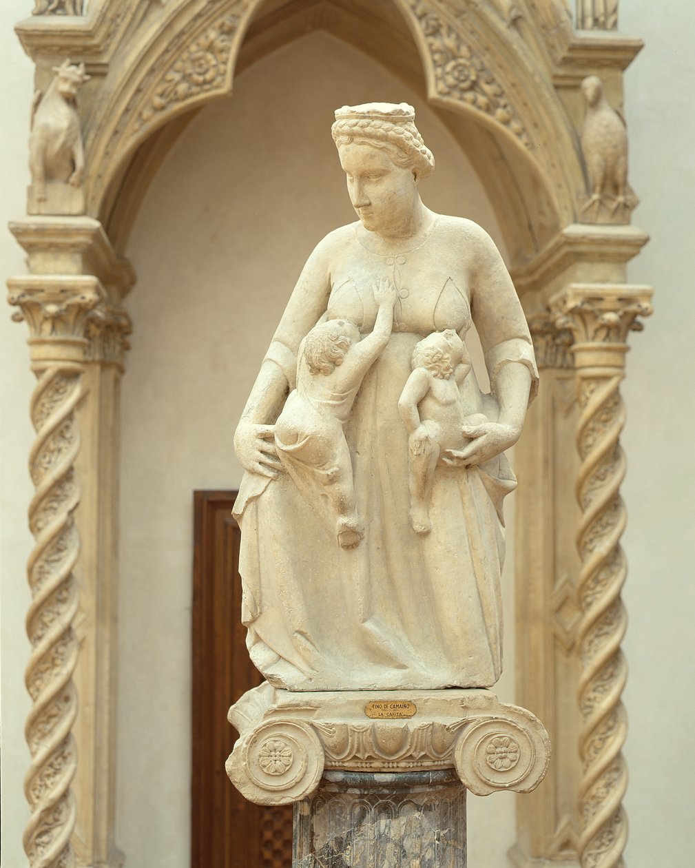 Hayır Kurumu, c.1320 (mermer) by Tino di Camaino