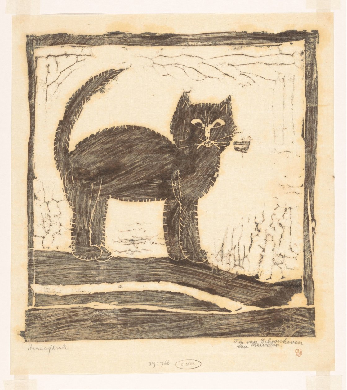 Kuyruğu yukarı olan kedi by Tip van Schoonhoven