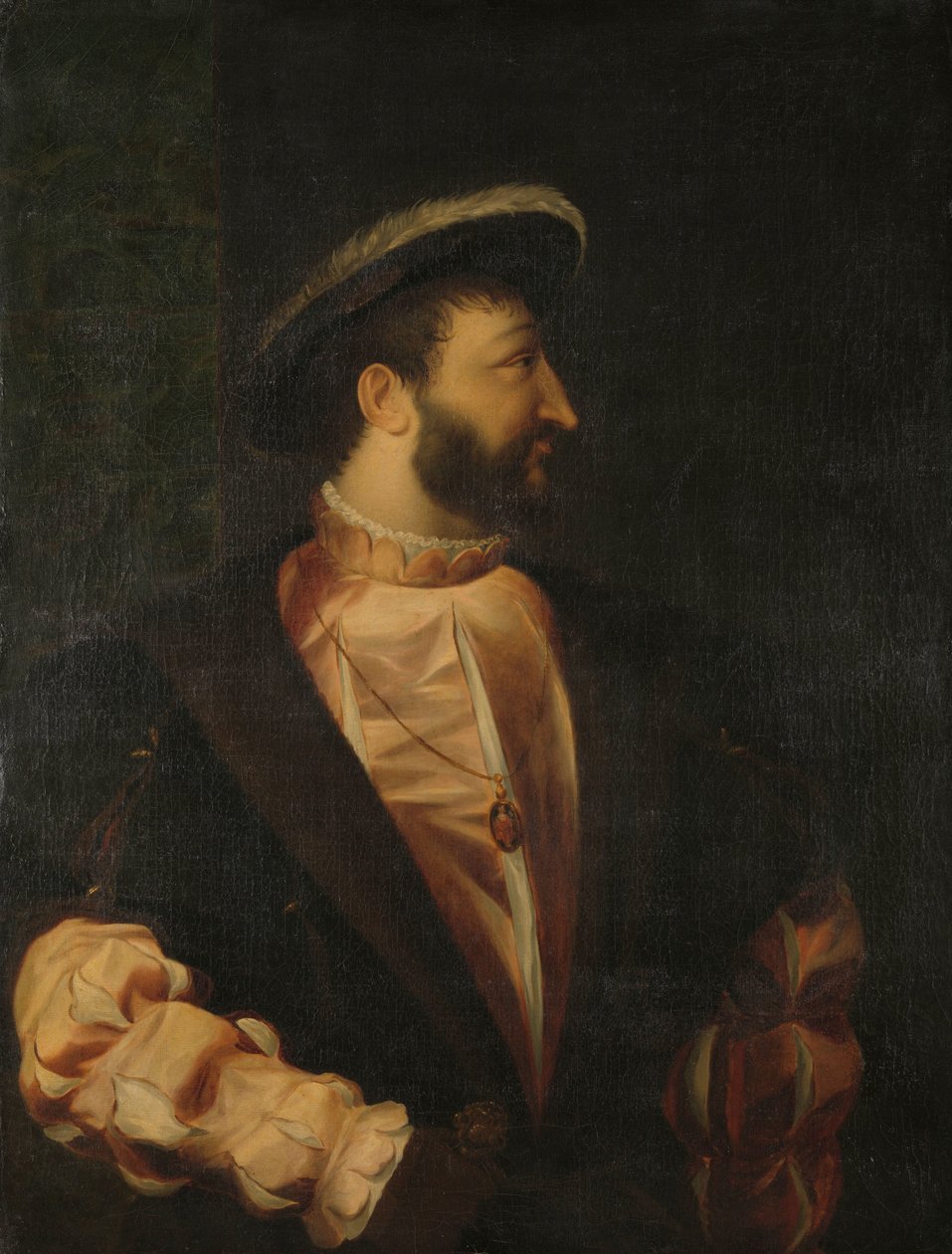 Francis I (1494-1547), Fransa Kralı by Titiaan (copy after)