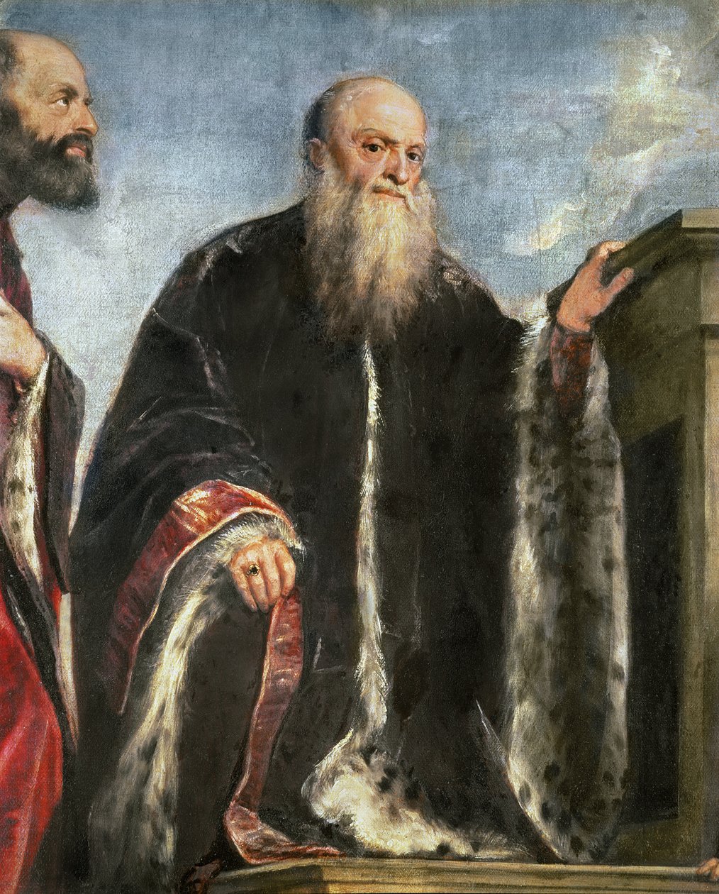 Vendramin Ailesi, Gabriel Vendramin detayı d.1552 1543-47 tuval üzerine yağlı boya by Tiziano Vecelli