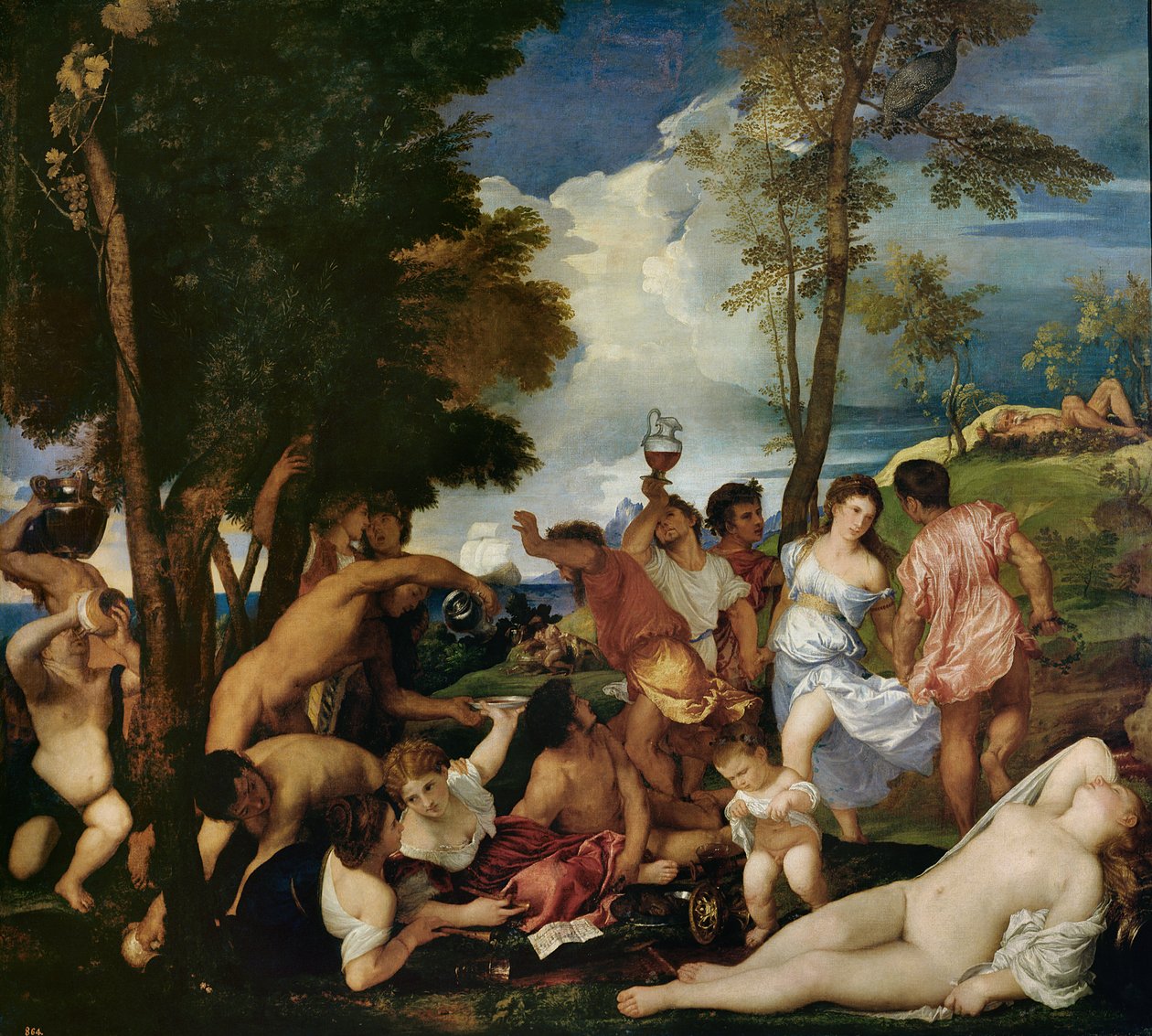 Andrianlar, c.1523-4 (tuval üzerine yağlı boya) by Tiziano Vecelli