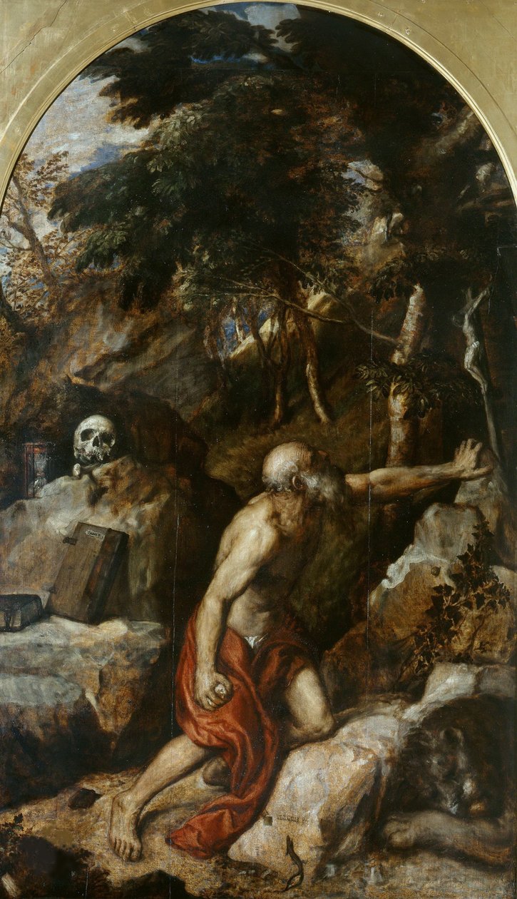 Tövbekar Aziz Jerome, c. 1550. by Titian