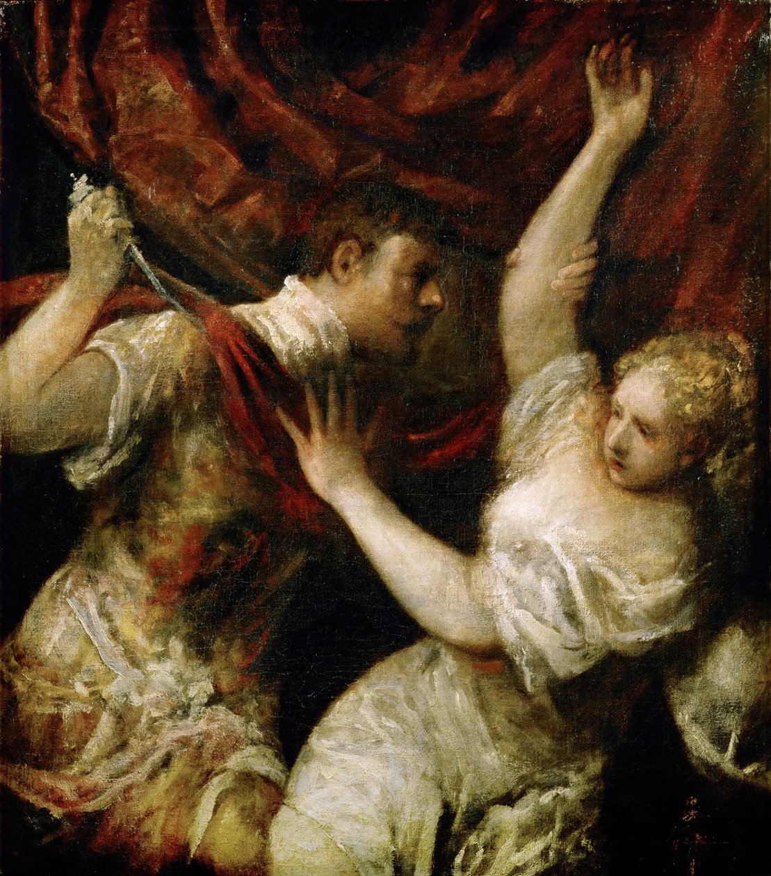 Tarquinius ve Lucretia, M.Ö. 1575 by Titian