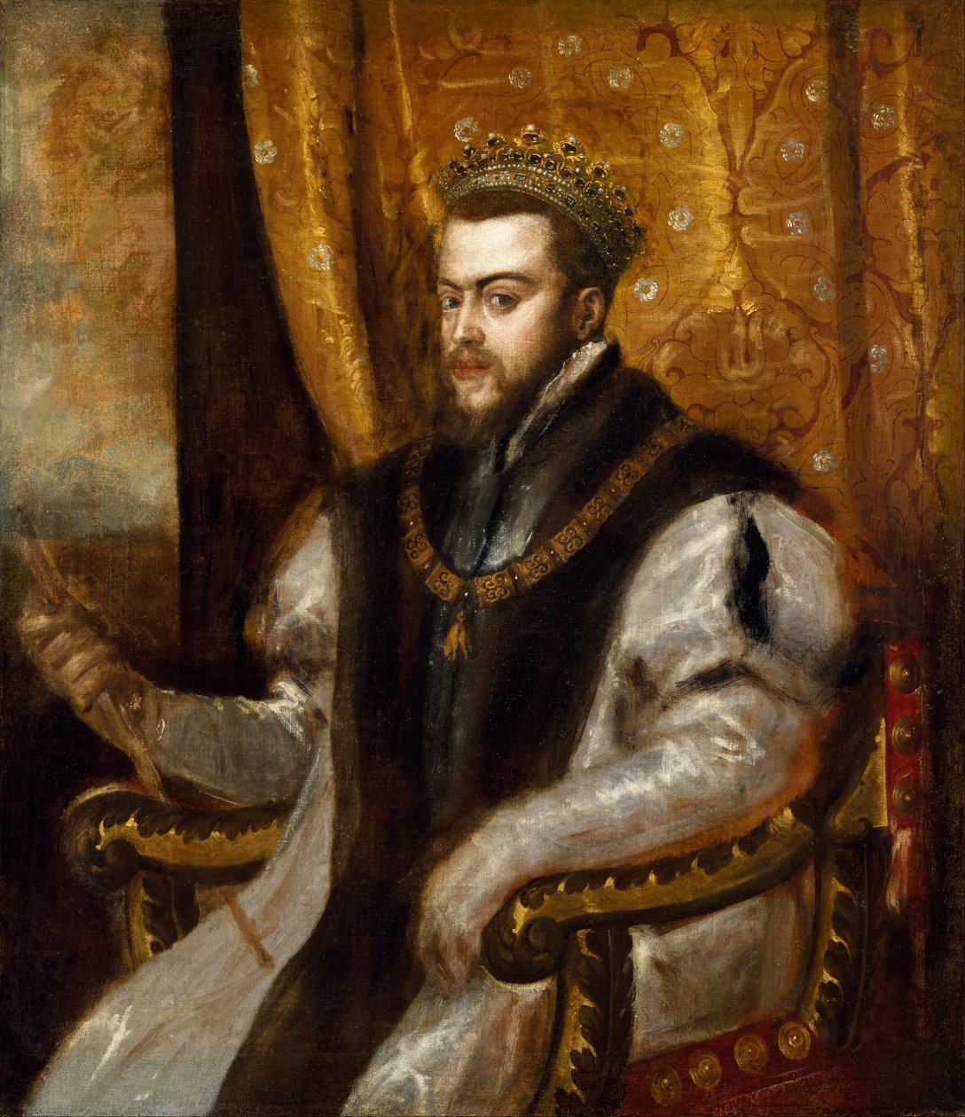 İspanya Kralı II. Philip by Tiziano Vecelli