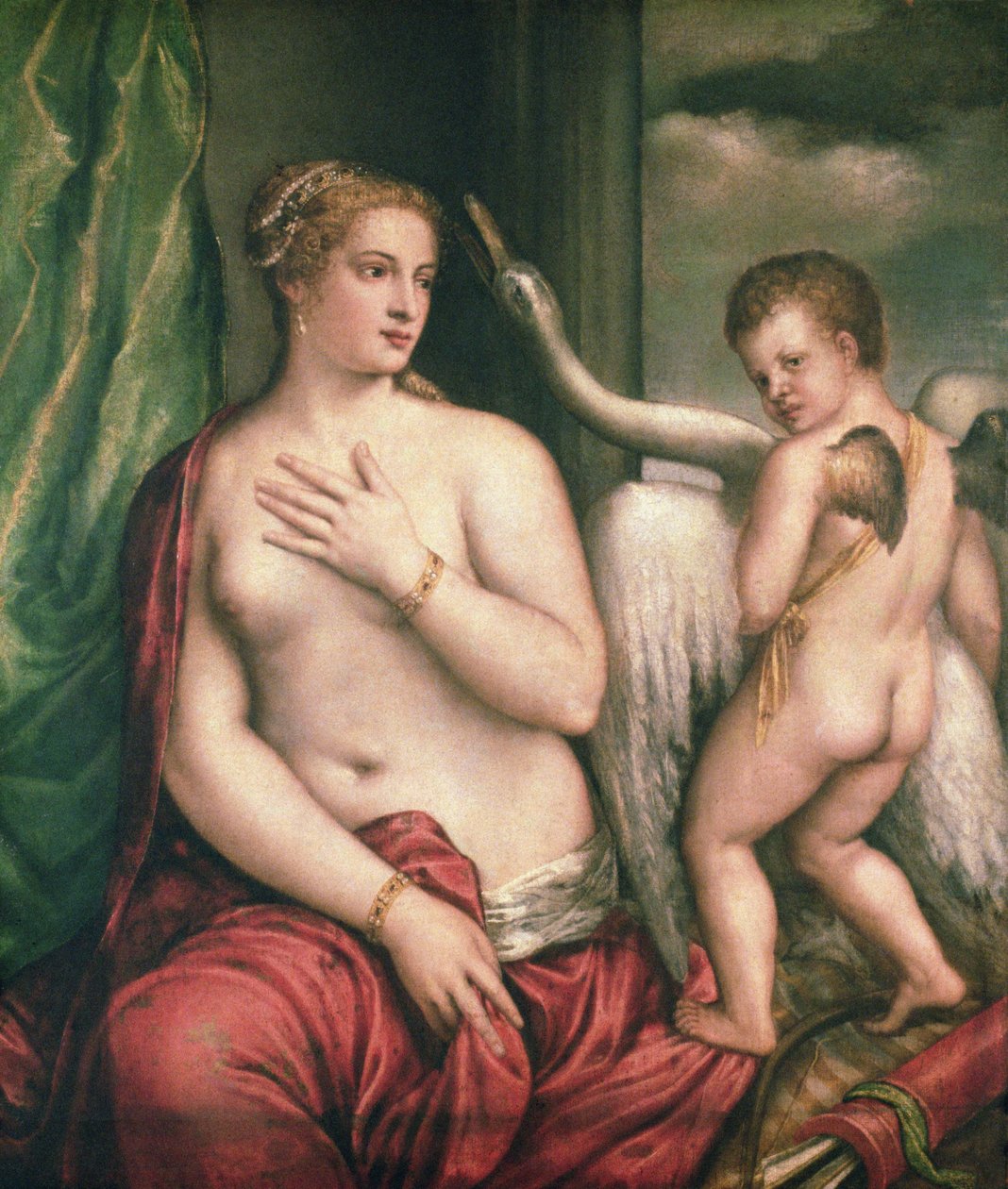 Leda ve Kuğu by Tiziano Vecelli