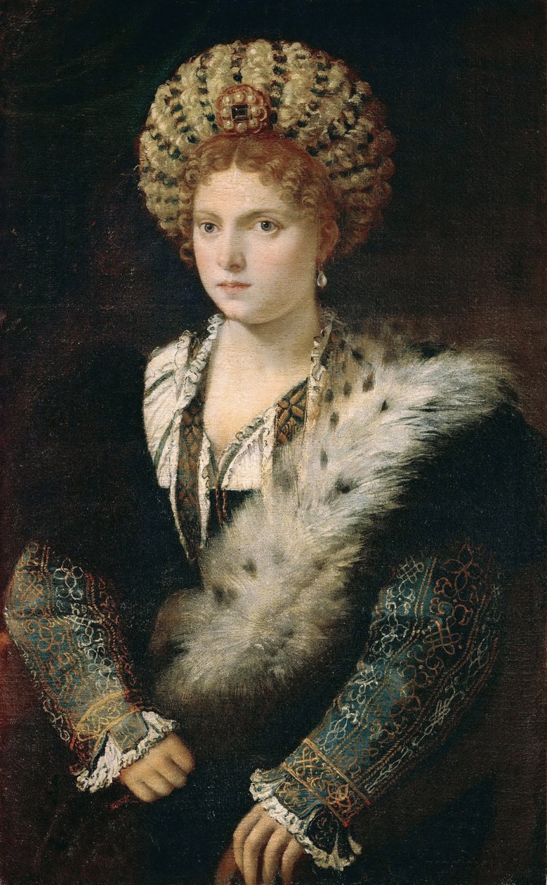 Portrait of Isabella dEste by Tiziano Vecelli