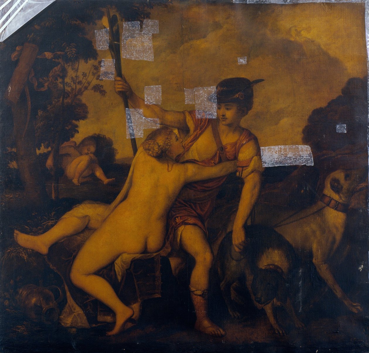 Venüs ve Adonis by Tiziano Vecelli
