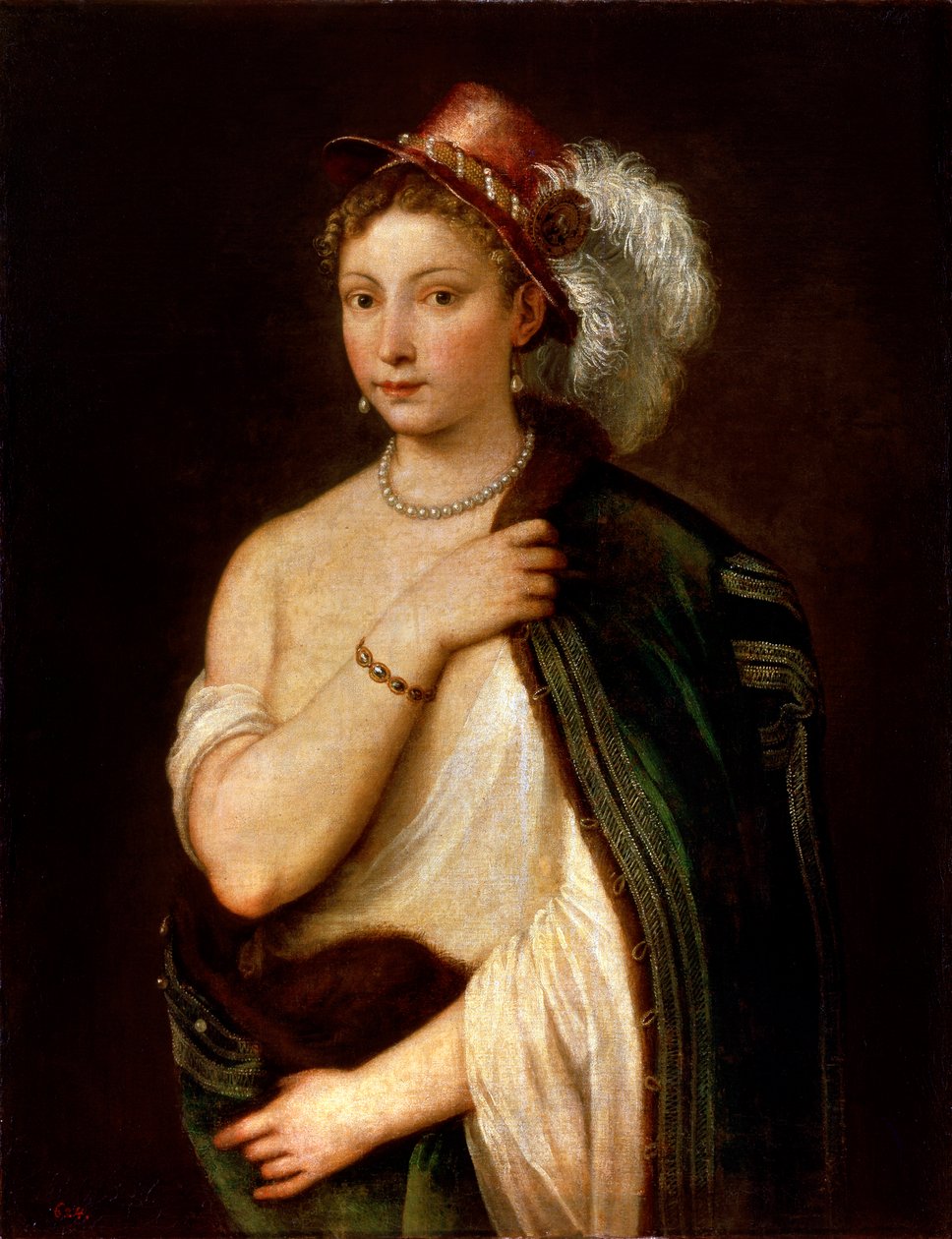 Genç Bir Kadının Portresi, c1536. by Tiziano Vecelli