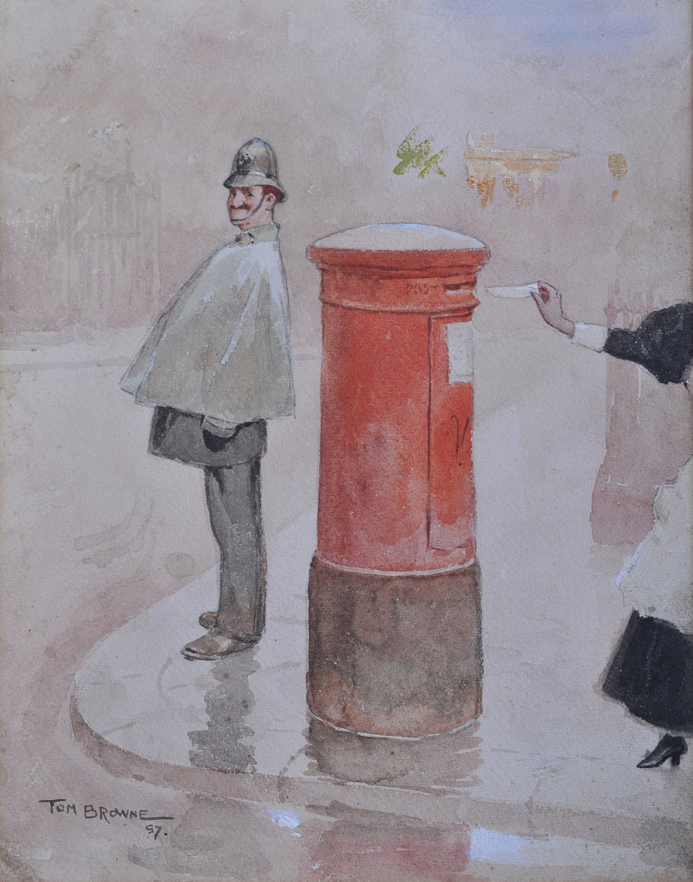 Bilet-yumuşak, 1897 (kağıt üzerinde kalem ve wc) by Tom Browne