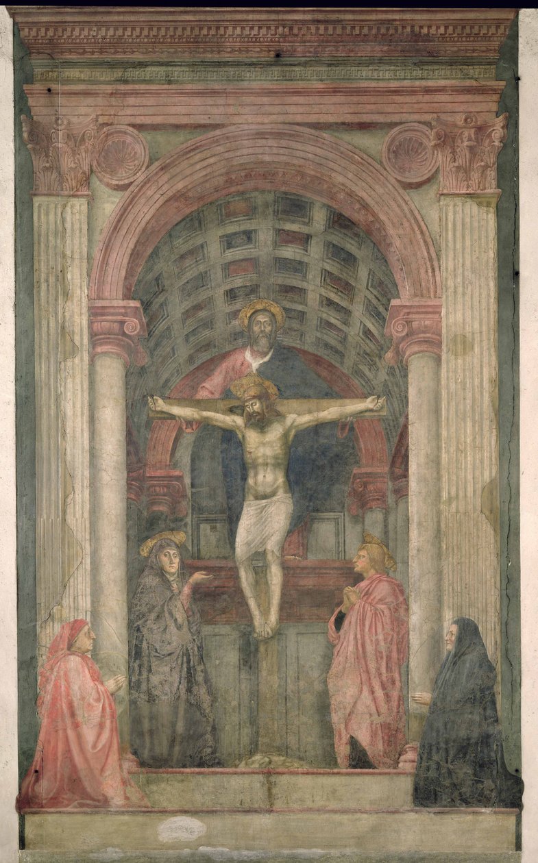 Trinity, 1427-28 (detay) by Tommaso Masaccio