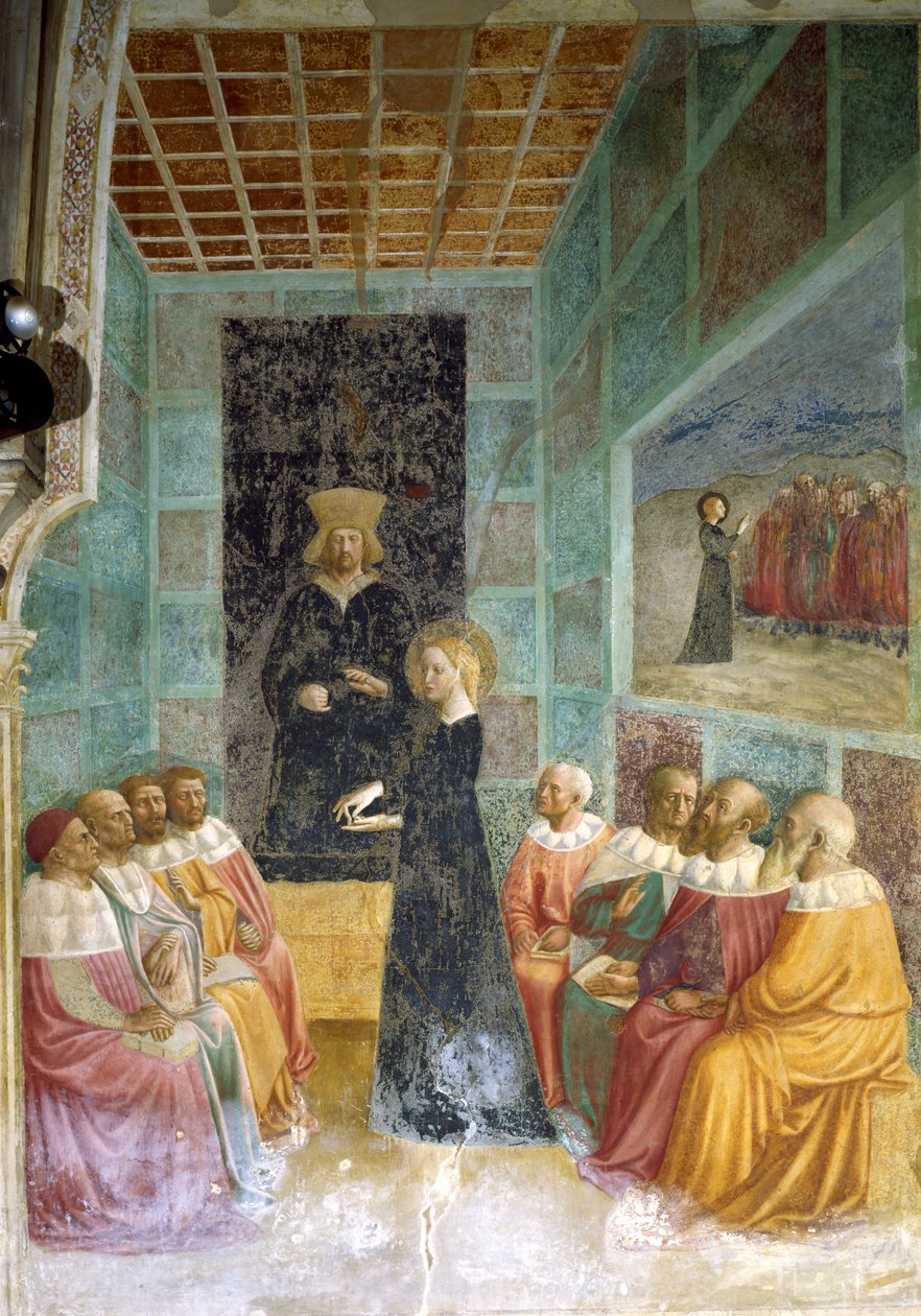 ಸೇಂಟ್ ಕ್ಯಾಥರೀನ್ ಟರ್ಕಿಯ ವಿವಾದ by Tommaso Masolino da Panicale