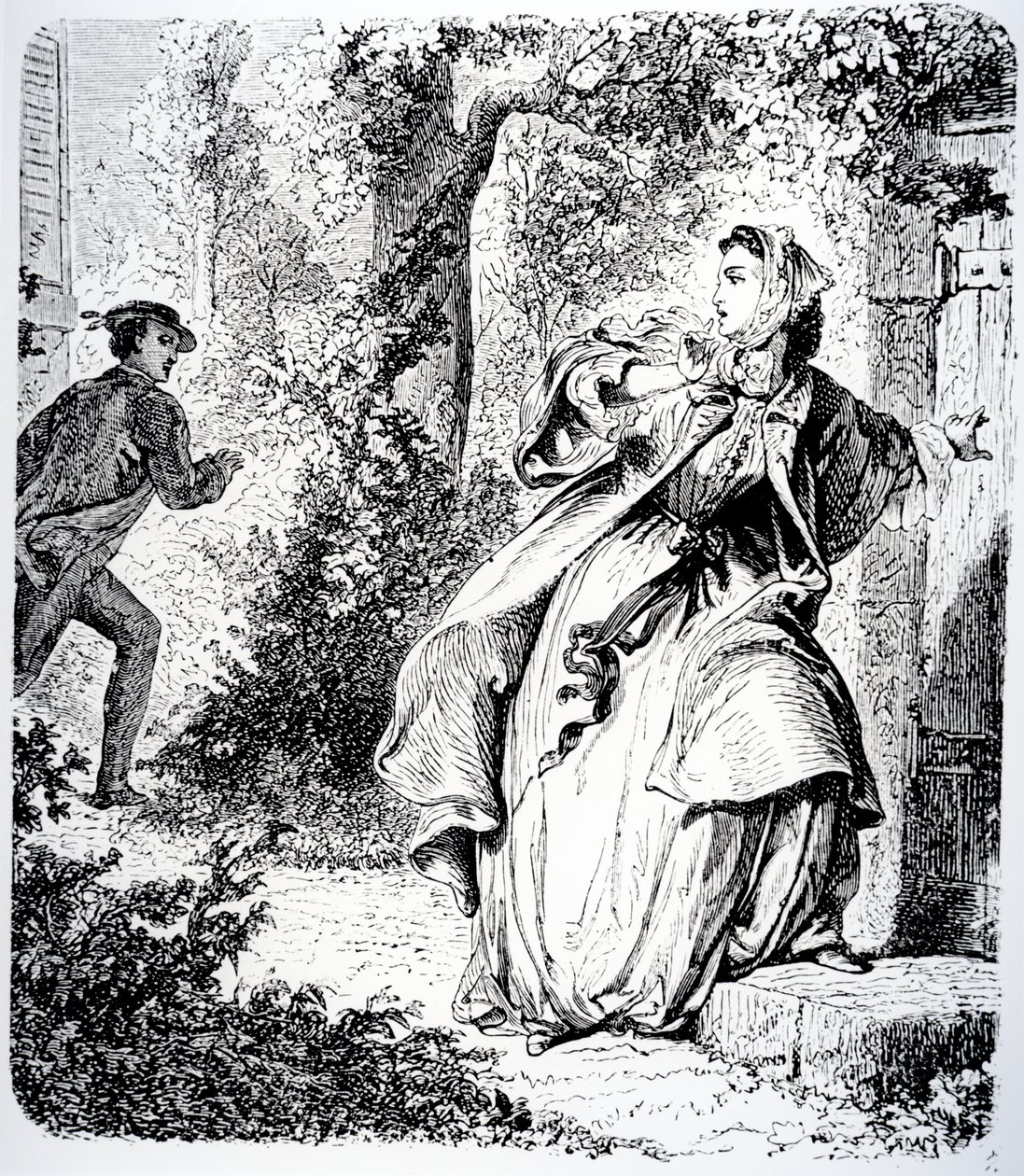 George Sand'in 'Little Fadette'inden bir çizim, 1833 by Tony Johannot