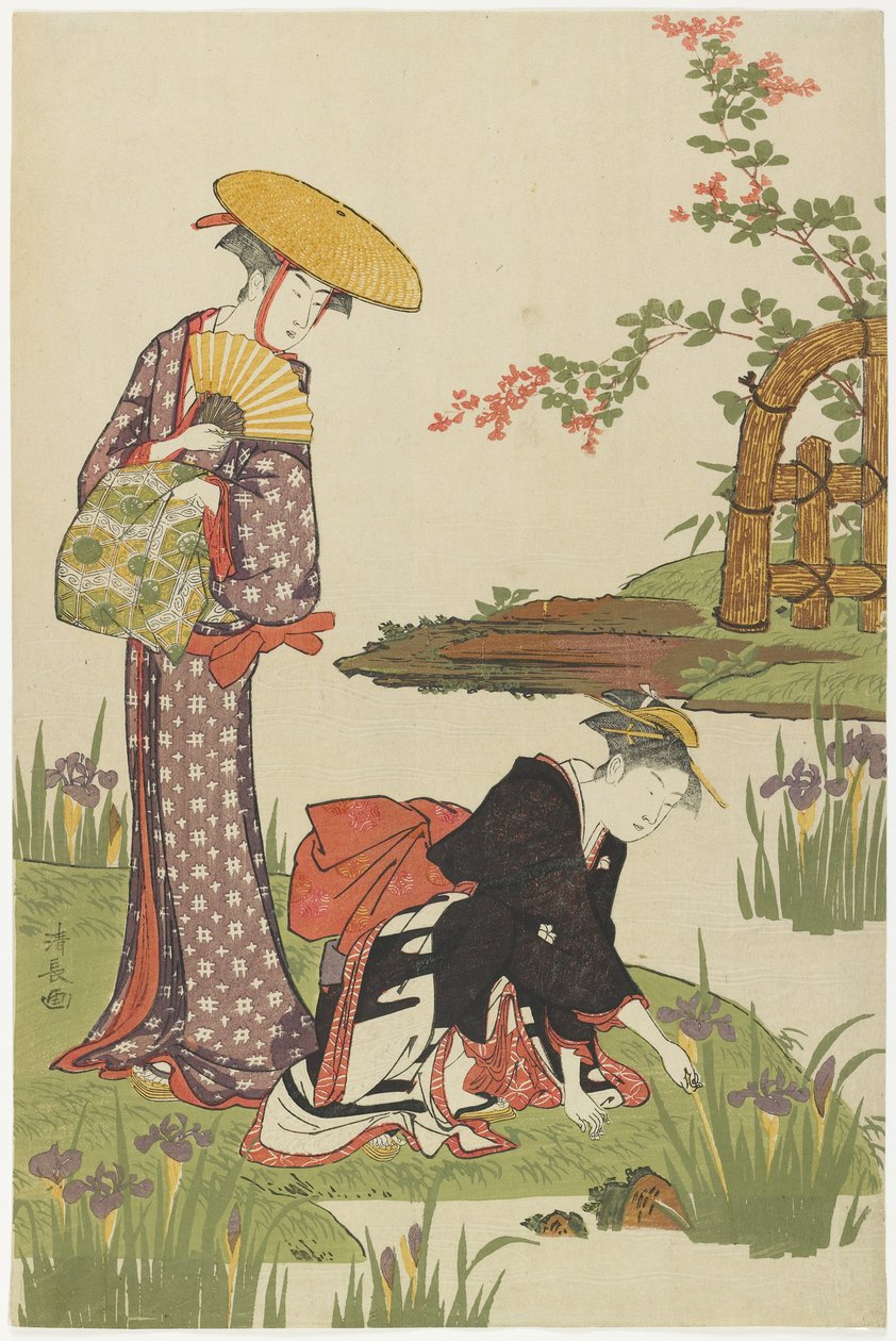 İris Göletinin Yanındaki Kadınlar, 1785 by Torii Kiyonaga