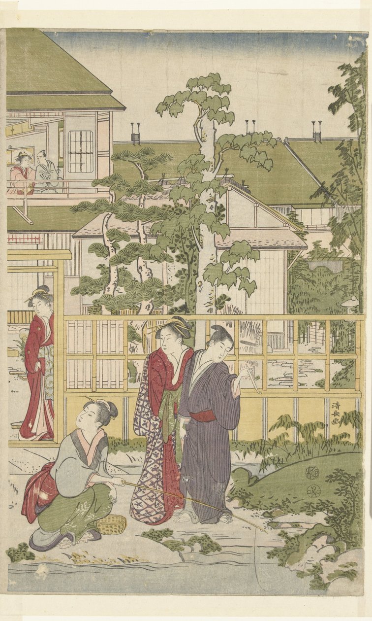kör adam oynamak by Torii Kiyonaga